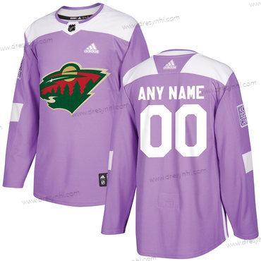 Adidas Minnesota Wild Personalizované Nachový Růžový Hokejový Bojuje proti rakovině Tréninkový dres – Pánské