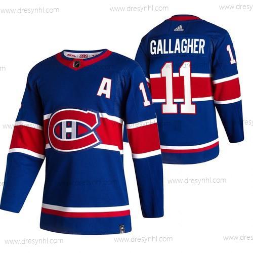 Adidas Montreal Canadiens #11 Brendan Gallagher Modrý 2020-21 Obrácený Retro Náhradní NHL dres – Pánské