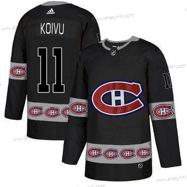 Adidas Montreal Canadiens #11 Saku Koivu Černá Tým Logos dres – Pánské