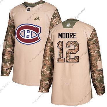 Adidas Montreal Canadiens #12 Dickie Moore Camo Autentické 2017 Veterans Day Sešitý NHL dres – Pánské