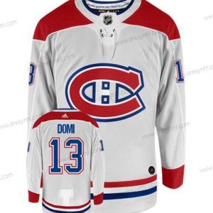 Adidas Montreal Canadiens #13 Max Domi Bílý Červené Autentické Hostující dres NHL Hokejový dres – Pánské