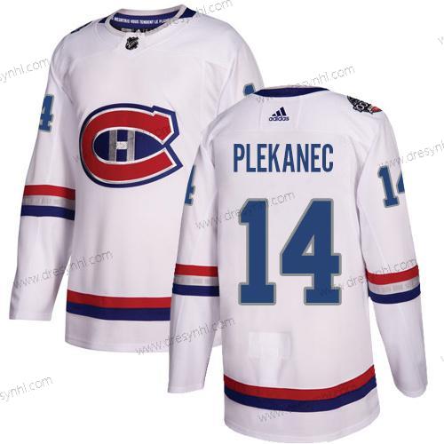 Adidas Montreal Canadiens #14 Tomas Plekanec Bílý Autentické 1917-2017 100th Klasický Sešitý NHL dres – Pánské