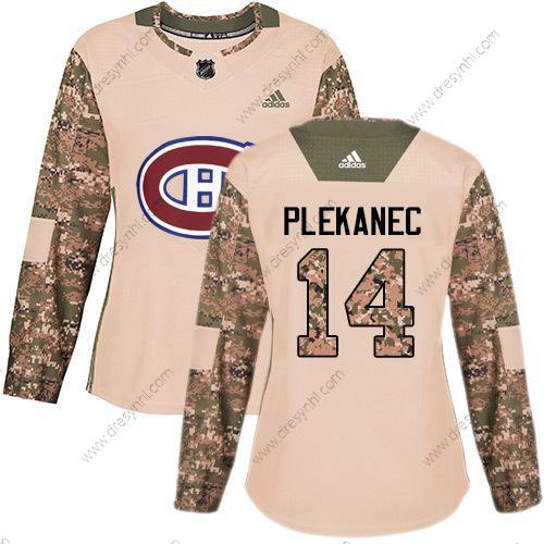 Adidas Montreal Canadiens #14 Tomas Plekanec Camo Autentické 2017 Veterans Day Sešitý NHL dres – Dámské