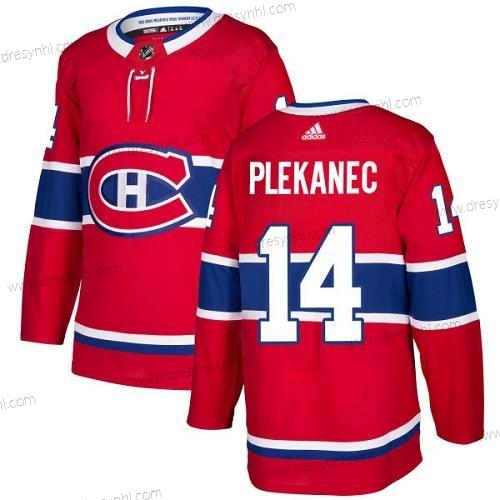 Adidas Montreal Canadiens #14 Tomas Plekanec Červené Domácí dres Autentické Sešitý NHL dres – Pánské