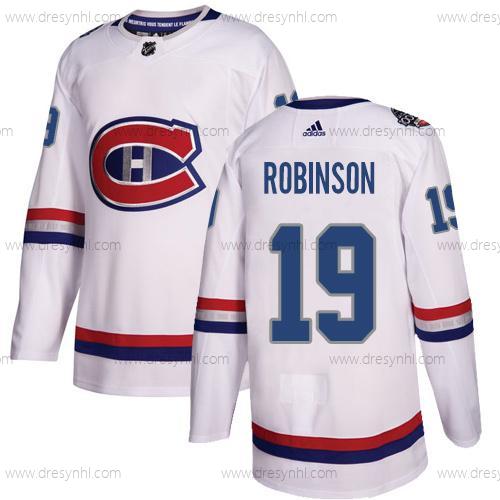 Adidas Montreal Canadiens #19 Larry Robinson Bílý Autentické 1917-2017 100th Klasický Sešitý NHL dres – Pánské