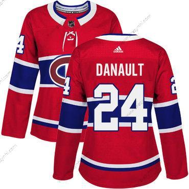 Adidas Montreal Canadiens #24 Phillip Danault Červené Domácí dres Autentické Sešitý NHL dres – Dámské