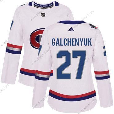 Adidas Montreal Canadiens #27 Alex Galchenyuk Bílý Autentické 1917-2017 100th Klasický Sešitý NHL dres – Dámské