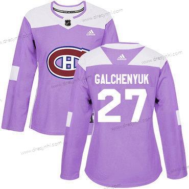 Adidas Montreal Canadiens #27 Alex Galchenyuk Nachový Autentické Bojuje proti rakovině Sešitý NHL dres – Dámské