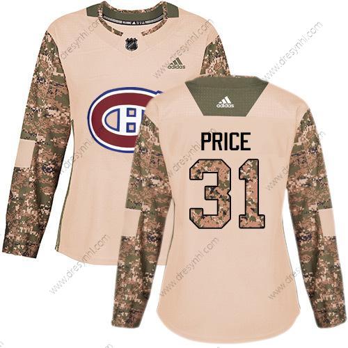 Adidas Montreal Canadiens #31 Carey Price Camo Autentické 2017 Veterans Day Sešitý NHL dres – Dámské