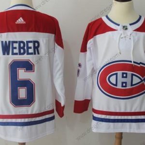 Adidas Montreal Canadiens #6 Shea Weber Bílý Road Autentické Sešitý NHL dres – Pánské