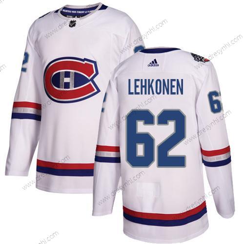 Adidas Montreal Canadiens #62 Artturi Lehkonen Bílý Autentické 1917-2017 100th Klasický Sešitý NHL dres – Pánské