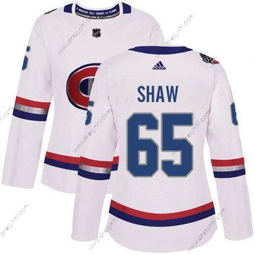 Adidas Montreal Canadiens #65 Andrew Shaw Bílý Autentické 1917-2017 100th Klasický Sešitý NHL dres – Dámské