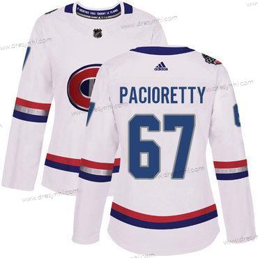 Adidas Montreal Canadiens #67 Max Pacioretty Bílý Autentické 1917-2017 100th Klasický Sešitý NHL dres – Dámské