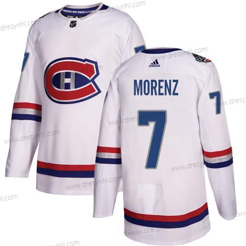 Adidas Montreal Canadiens #7 Howie Morenz Bílý Autentické 1917-2017 100th Klasický Sešitý NHL dres – Pánské