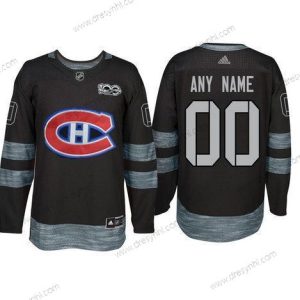 Adidas Montreal Canadiens Personalizované Černá 1917-2017 100th Výročí Sešitý NHL dres