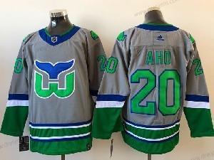 Adidas NHL Hartford Whalers #20 Aho Šedá 2021 Obrácený Retro Náhradní dres – Pánské