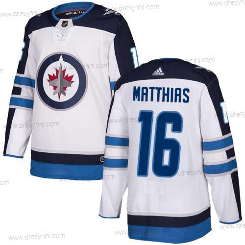 Adidas NHL Winnipeg Jets #16 Shawn Matthias Hostující dres Bílý Autentické dres – Pánské