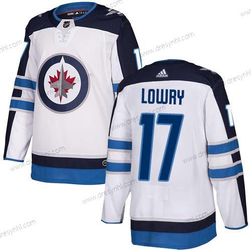 Adidas NHL Winnipeg Jets #17 Adam Lowry Hostující dres Bílý Autentické dres – Pánské