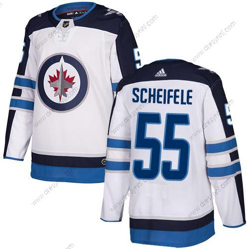 Adidas NHL Winnipeg Jets #55 Mark Scheifele Hostující dres Bílý Autentické dres – Pánské