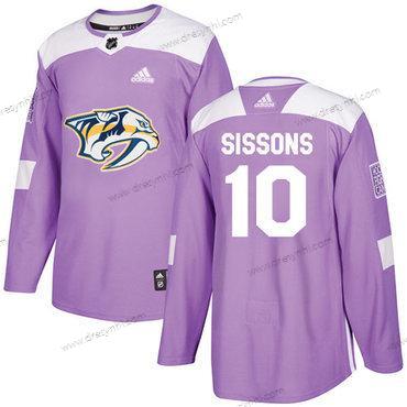 Adidas Nashville Predators #10 Colton Sissons Nachový Autentické Bojuje proti rakovině Sešitý NHL dres – Pánské