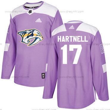 Adidas Nashville Predators #17 Scott Hartnell Nachový Autentické Bojuje proti rakovině Sešitý NHL dres – Pánské