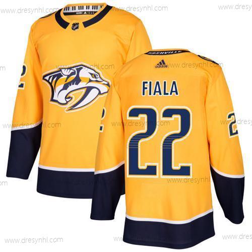 Adidas Nashville Predators #22 Kevin Fiala Žlutá Domácí dres Autentické Sešitý NHL dres – Pánské