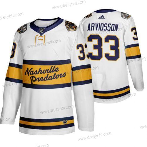 Adidas Nashville Predators 33 Viktor Arvidsson Bílý 2020 Zimní Klasický dres – Pánské