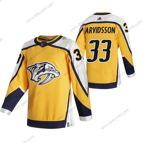 Adidas Nashville Predators #33 Viktor Arvidsson Žlutá 2020-21 Obrácený Retro Náhradní NHL dres – Pánské