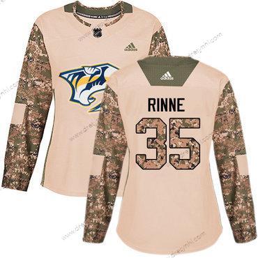 Adidas Nashville Predators #35 Pekka Rinne Camo Autentické 2017 Veterans Day Sešitý NHL dres – Dámské