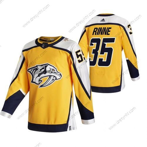 Adidas Nashville Predators #35 Pekka Rinne Žlutá 2020-21 Obrácený Retro Náhradní NHL dres – Pánské