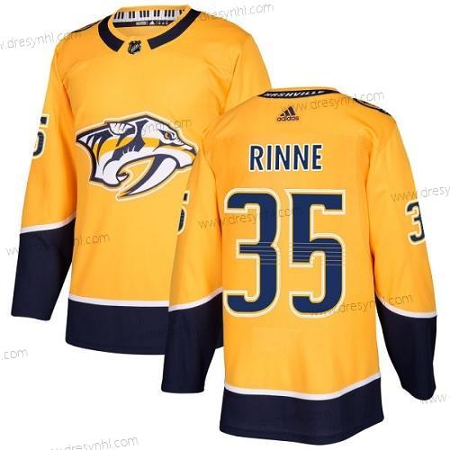 Adidas Nashville Predators #35 Pekka Rinne Žlutá Domácí dres Autentické Sešitý NHL dres – Pánské