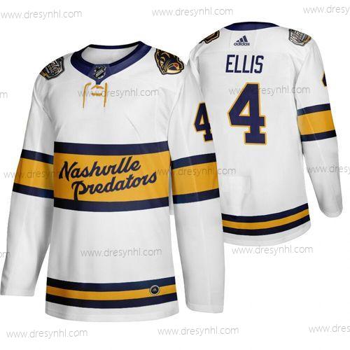 Adidas Nashville Predators 4 Ryan Ellis Bílý 2020 Zimní Klasický dres – Pánské