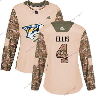 Adidas Nashville Predators #4 Ryan Ellis Camo Autentické 2017 Veterans Day Sešitý NHL dres – Dámské