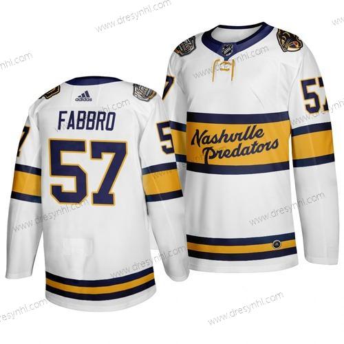 Adidas Nashville Predators 57 Dante Fabbro Bílý 2020 Zimní Klasický dres – Pánské