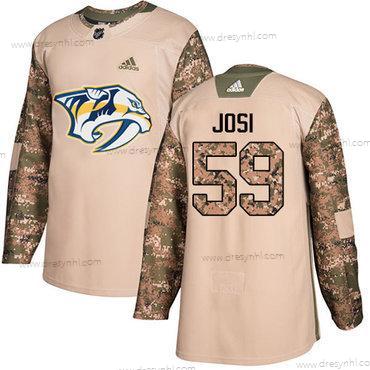 Adidas Nashville Predators #59 Roman Josi Camo Autentické 2017 Veterans Day Sešitý NHL dres – Pánské