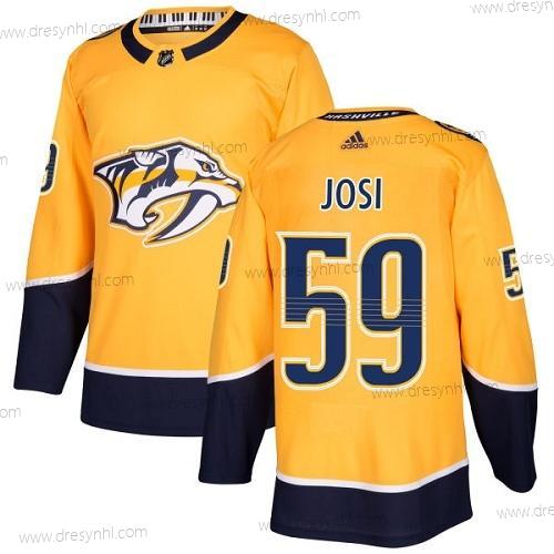 Adidas Nashville Predators #59 Roman Josi Žlutá Domácí dres Autentické Sešitý NHL dres – Pánské