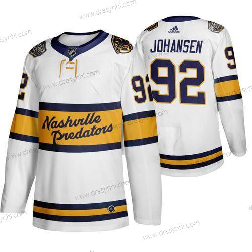 Adidas Nashville Predators 92 Ryan Johansen Bílý 2020 Zimní Klasický dres – Pánské