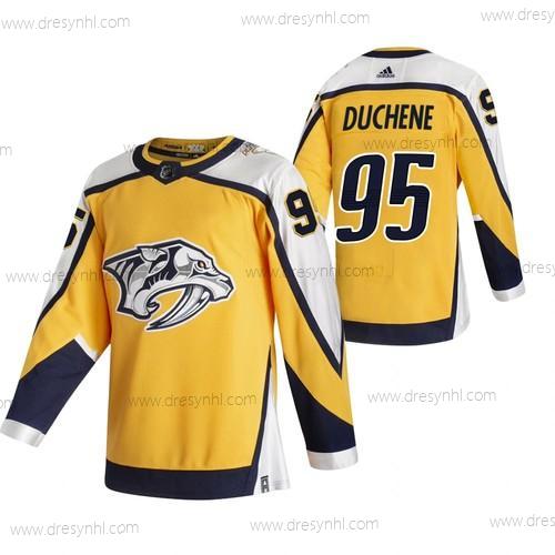 Adidas Nashville Predators #95 Matt Duchene Žlutá 2020-21 Obrácený Retro Náhradní NHL dres – Pánské