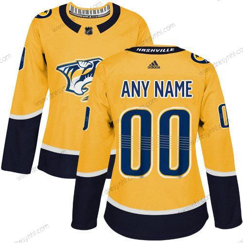 Adidas Nashville Predators Personalizované Autentické Zlato Domácí dres NHL dres – Dámské