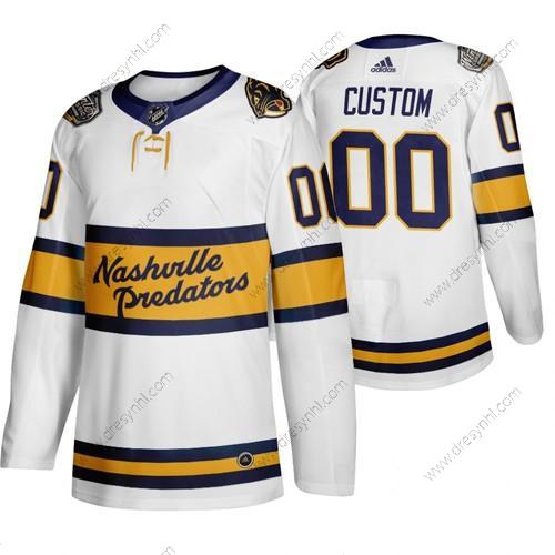 Adidas Nashville Predators Personalizované Bílý 2020 Zimní Klasický Retro Autentické NHL dres – Pánské