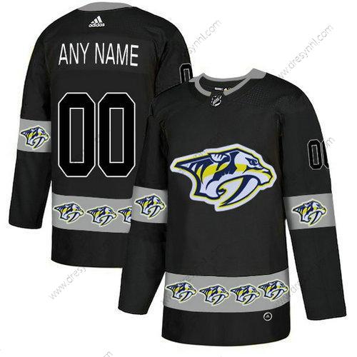 Adidas Nashville Predators Personalizované Černá Tým Logos dres – Pánské