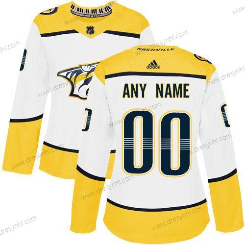 Adidas Nashville Predators Personalizované NHL Autentické Bílý dres – Dámské