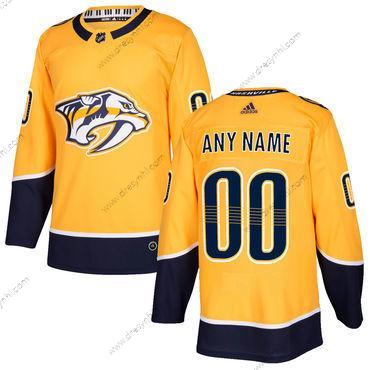 Adidas Nashville Predators Personalizované Žlutá 2017-2018 Hokejový Sešitý NHL dres – Pánské