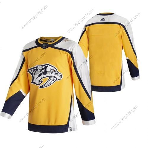 Adidas Nashville Predators Prázdný Žlutá 2020-21 Obrácený Retro Náhradní NHL dres – Pánské