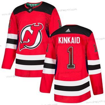 Adidas New Jersey Devils #1 Keith Kinkaid Červené dres – Pánské