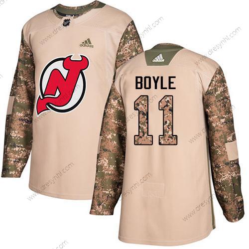 Adidas New Jersey Devils #11 Brian Boyle Camo Autentické 2017 Veterans Day Sešitý NHL dres – Pánské