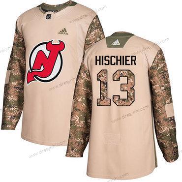 Adidas New Jersey Devils #13 Nico Hischier Camo Autentické 2017 Veterans Day Sešitý NHL dres – Pánské