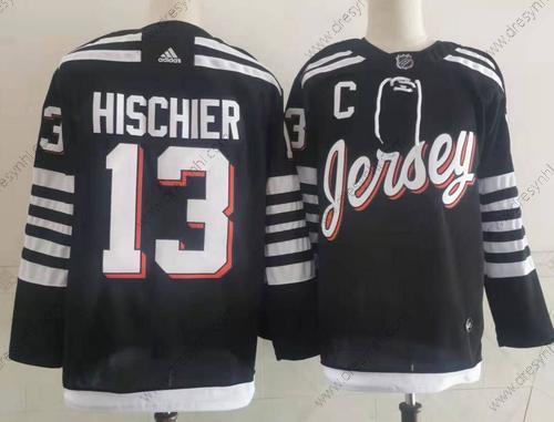 Adidas New Jersey Devils #13 Nico Hischier Černá 2021-22 Náhradní Primegreen Autentické Pro Hráč Třetí dres dres – Pánské