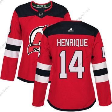 Adidas New Jersey Devils #14 Adam Henrique Červené Domácí dres Autentické Sešitý NHL dres – Dámské