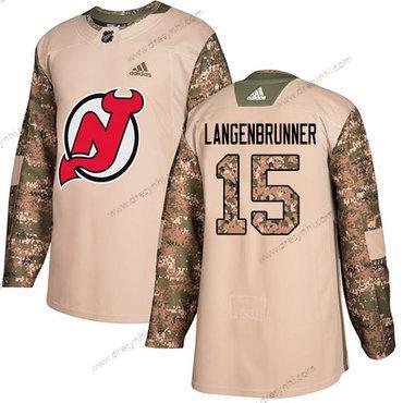 Adidas New Jersey Devils #15 Langenbrunner Camo Autentické 2017 Veterans Day Sešitý NHL dres – Pánské